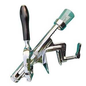 Profi Professional Tabletop Corkscrew‎ Chrome with Black Wood Handle